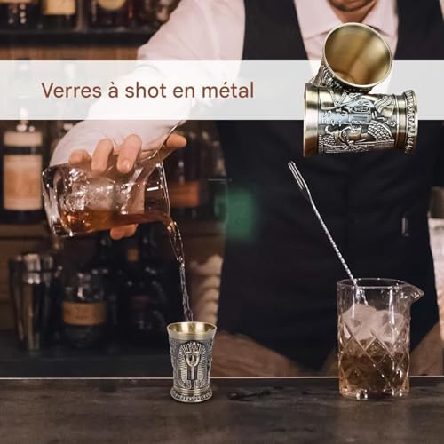Générique Small Shot Cups – Zinc 30 ml Vintage Egyptian Drinking Tool, Shot Mug and Beer – for Tequila Whisky Christmas Family Friends Party Home Holiday Weekend Halloween Witch - Image 7