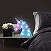 Fengyao Unicorn Night Light, Colorful Marquee Sign Light with Hanging Hole, Decorative LED Switch Light for Christmas Birthday Wedding Party, Battery Powered, 9.64 x 9.45 in (White)