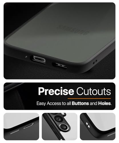 Image of WOW IMAGINE Translucent Hybrid Back Case Cover for Samsung Galaxy M56 5G | Galaxy F56 5G Smoked Matte Back | Shock Proof 360 Degree Protection | Protective Hard Case - Matte Black