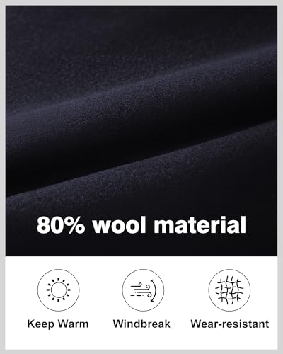 Image of APTRO Men's Pea Coat Wool Jacket Windbreaker Single Breasted Winter Coat
