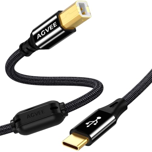 AGVEE 6.6ft USB-C Printer Cable, Type-C to B MIDI Cord