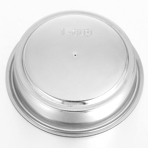 Oruola 51mm Portafilter Basket, Double Layer Stainless Steel Coffee Filter, 1-Cup 51 mm Porous Filter for Coffee Machine Replacement Accessories