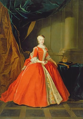Affiche de Arts Maria Amalia de Saxe Tableau Louis De Silvestre Toile Décoration Salon