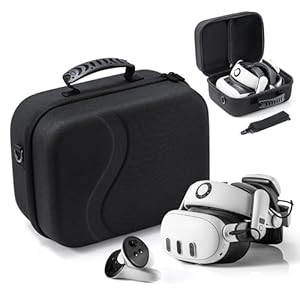 DEVASO Große Tasche für Meta Quest 3, Reisen Lagerung Tragetasche Kompatibel mit Kiwi Design/BOBOVR Akku Elite Strap und Anderem Zubehör, Hartschalen Tasche für Reisen und Aufbewahrung