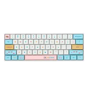 EPOMAKER SK61 61 Keys Hot Swappable Mechanical Keyboard with RGB Backlit, NKRO, IP6X Waterproof, Type-C Cable for Win/Mac/Gaming (Gateron Optical Brown, Macaron)