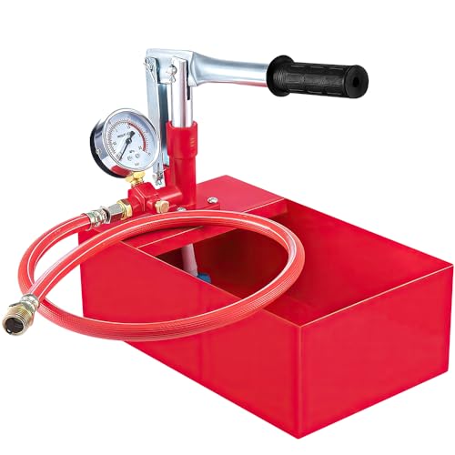 KBIBCK 5 L Abdrückpumpe, Prüfpumpe, Testpumpe mit 1M G1/2 Druckschlauch, Befüllpumpe 25Bar 2,5 Mpa Manuelle Druckprüfpumpe, Wird für Wasserleitungen und Fußbodenheizungen verwendet (Rot) KBIBCK 5 L Abdrückpumpe, Prüfpumpe, Testpumpe mit 1M G1/2 Druckschlauch, Befüllpumpe 25Bar 2,5 Mpa Manuelle Druckprüfpumpe, Wird für Wasserleitungen und Fußbodenheizungen verwendet (Rot)