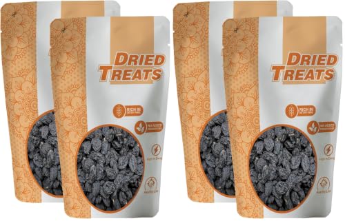 Image of Dried Treats Premium Dry Fruits (Black Raisin /Kali Darakh, 500 grams) (Pack of 2)