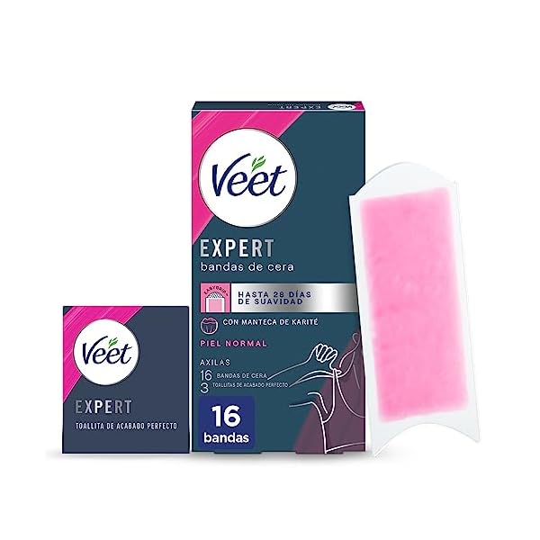 Veet Expert Bandas de Cera Fría Depilatoria para Depilación de Axilas, con Manteca de Karité, 16 tiras 1 41zPnrigaVL. SS600 - Veet Expert Bandas de Cera Fría Depilatoria para Depilación de Axilas, con Manteca de Karité, 16 tiras