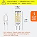 Maelsrlg GY6.35 LED Bulb, 4W(50W Equivalent), 12V-24V AC/DC, Warm White 3000K, 500 Lumens, T4 Type GY6.35 Bi-Pin Base Light Bulbs for Landscape Lighting, Pendant Light, Non-Dimmable, Pack of 5