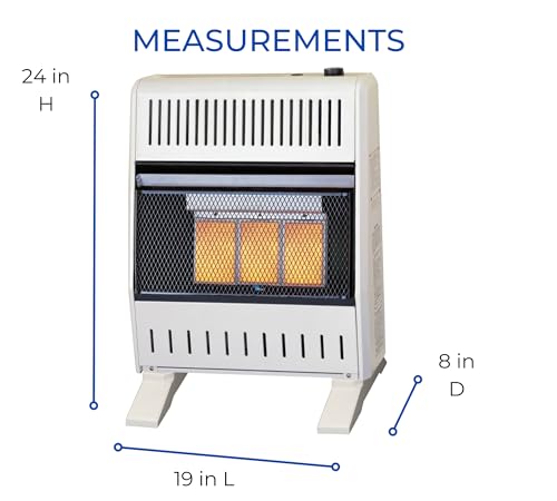Image of ProCom Heating Natural Gas Ventless Infrared Plaque Heater With Base Feet - 18,000 BTU, T-Stat Control - Model# MN180TPA-B