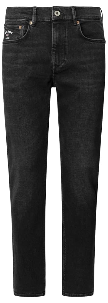 Pepe Jeans Men's Slim Jeans Hatch FS Washed BLK Jeans, Blue(Denim), 36W/30L