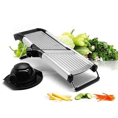 NBDN&Grocery Art Mandoline Slicer - Adjustable, Stainless Steel, V-Shaped Blade, Cut-Resistant Gloves, Blade Guard