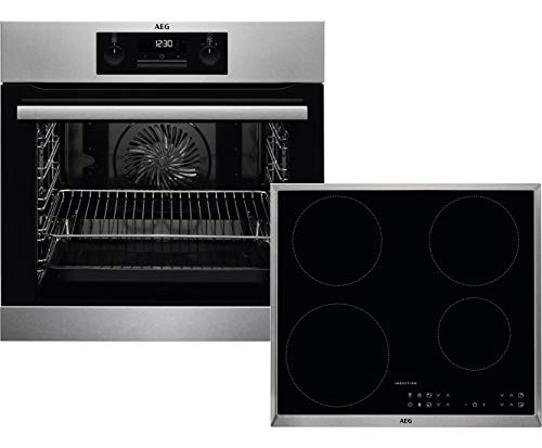 Preisvergleich Produktbild AEG Kombi 33 PI Einbauherd-Set mit Induktions-Kochfeld - Edelstahl