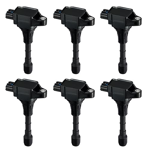 BDFHYK Ignition Coil Pack UF550 Compatible with Nissan Altima Maxima Murano 2011-2012 INFINITI Q50 QX60 G35 2015-2017 Nissan Pathfinder 350Z Nissan Coil Pack 3.5L Coil for C1670 22448JA11C Set of 6