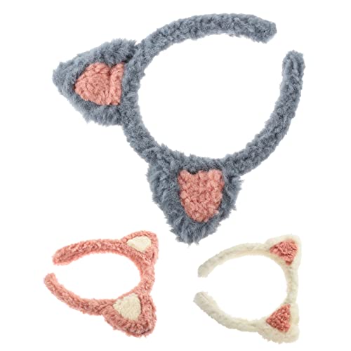 PATKAW 3 Piezas venda de gel diadema con orejas de oso diadema de lentejuelas pañuelo diadema de spa nezeni cosmetics skincare diadema con orejas de gato hacer diadema tela