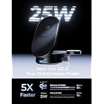 LISEN [Ultra-Fast 25W] 3-in-1 Charging Station for Apple, Qi2.2 25W Foldable Wireless MagSafe Charger Stand for iPhone 17/16/15/14/13 Pro Max, Apple Watch&AirPods, Travel Portable with 45W Adapter - Image 2