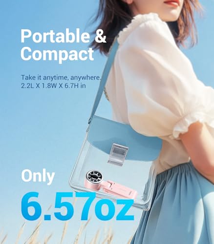 Image of Diveblues Portable Handheld Turbo Fan, 5 Gear Wind, Battery Operated, Up to 12 Working Hours, 3 IN 1 Hand Fan with Air Turbo Tech Cooling Fan for Outdoor Activities, Travel, Working