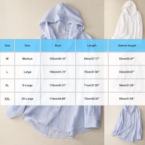 Women's Linen Sun Protection Hoodie Jacket Lightweight Long Sleeve Shirt Oversized Loose Breathable Hooded Cover Ups2