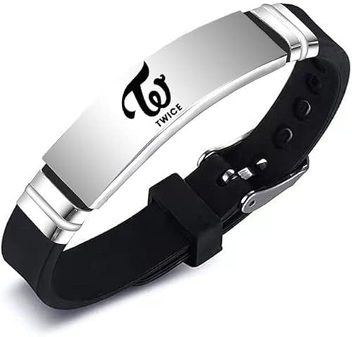 Miniatura 4 de YX&ST Paquete de 2 pulseras de mercancía de dos veces, pulseras de silicona con dijes de dos veces, joyería para regalos, Metal Acero inoxidable