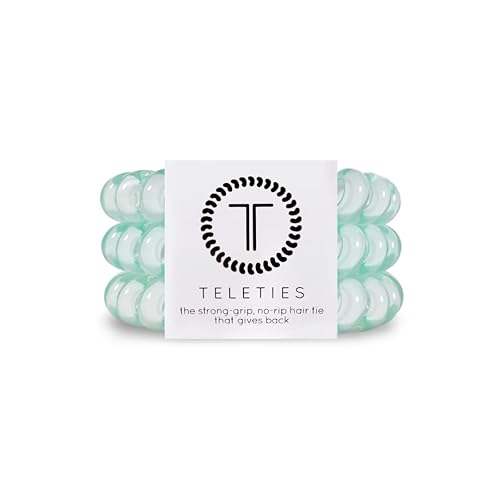 TELETIES - Bobinas de cabello en espiral grandes - Colección Spring - Corbatas para el cabello para mujer - Agarre fuerte, sin rasgaduras,