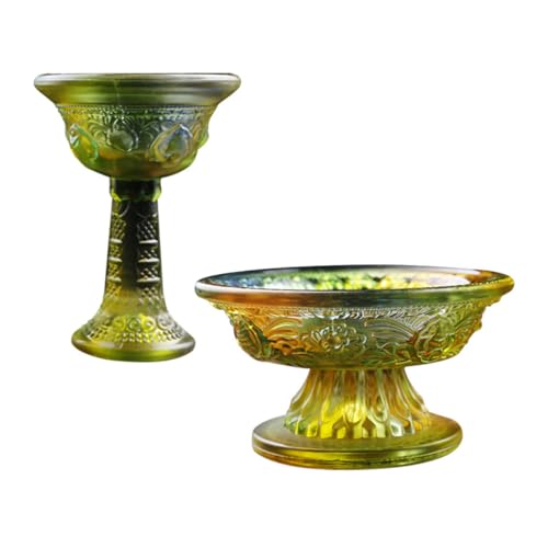Coupe d'offrande en verre bouddhiste Zerodeko compacte pour autel