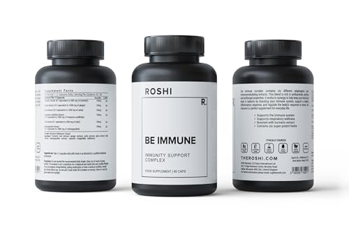 Roshi Be Immune 6600mg per Capsule - Natural Immunity Support Formula with Turmeric, Ginger, Amla, Tinospora Cordifolia, Tulsi, and Ashwagandha Extracts - 60 Capsules - Image 8