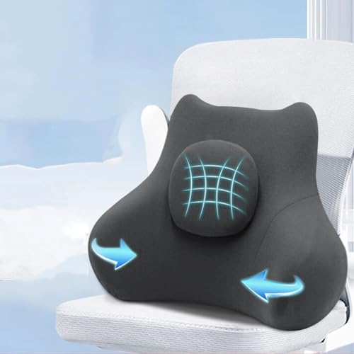 Memory Foam Lumbar Support Pillow for Car, Home, and Office Chair