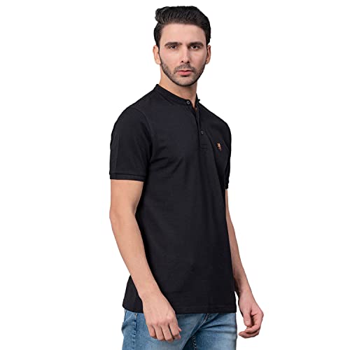 Image of Red Tape Henley Neck T-Shirt for Men | Comfortable & Breathable
