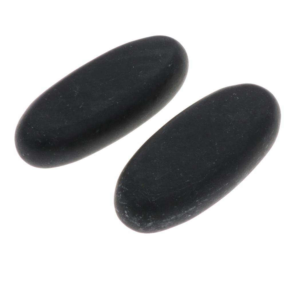 Masajeador de Fitness Negro con Piedras Calientes, Energizante, para Spa, 7x3x8cm, 6 piezas