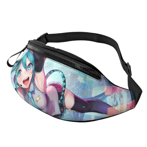 ウエスト初音ミク ボデ ウエストポーチ ヒップバッグ 軽量 Waist Bag ランニング 多ポケット 大容量 耐摩擦 バイク アウトドア 釣り ハイキング 旅行 登山 仕事 作業用 腰ポーチ 人気 男女兼用