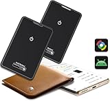 2026 Nuovo (solo Android) Smart Bluetooth Wallet Tracker Card 2 Pezzo Thin 1.6 mm, 3 Anni Batteria, IP68 Impermeabile,Bluetooth Localizzatore Tracker con Google's Find Hub per Borse/Valigia/Passaporti