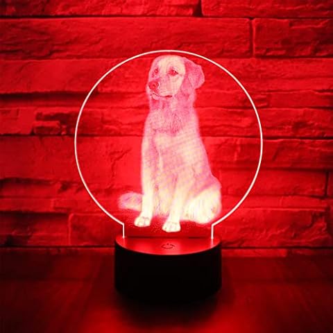 Hguangs Dog Gifts Kids Night Light Dog Shape Lamp Home Decoration 7 Colors Changing Touch Control Gifts for Children Boy Girl Friends Cover
