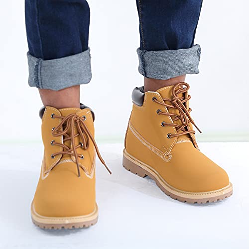 Hawkwell Kids Classic Ankle Boots Work Boots(Toddler/Little Kid),Tan Pu,12 M Us #TOP1