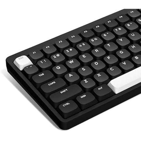 XVX Low Profile Keycaps, Keycaps 75 Percent, PBT Custom Keyboard Keycaps Full Set, Black Keycaps for 60% 65% 75% 80% 100% Mechanical Keyboard Cover