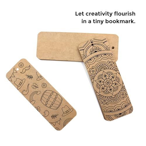 Image of PaperO Mil Board Bookmark | 14 x 5 cm | Eco-Friendly Bookmarks & Gift Cards | Versatile Page Markers for Book Lovers | Pack of 15