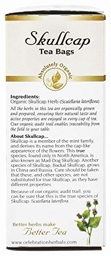 Celebration Herbals - Organic Skullcap Herb Herbal Tea - 24 Tea Bags image 5
