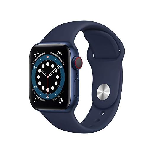 Apple Watch Series 6 (GPS + Cellular, 40 mm) Caja de Aluminio en Azul - Correa Deportiva Azul Marino Intenso