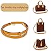 HUADEK Vachetta Leather Purse Strap Replacement Crossbody Handbag Long Adjustable (Beige Yellow-Leather strap)
