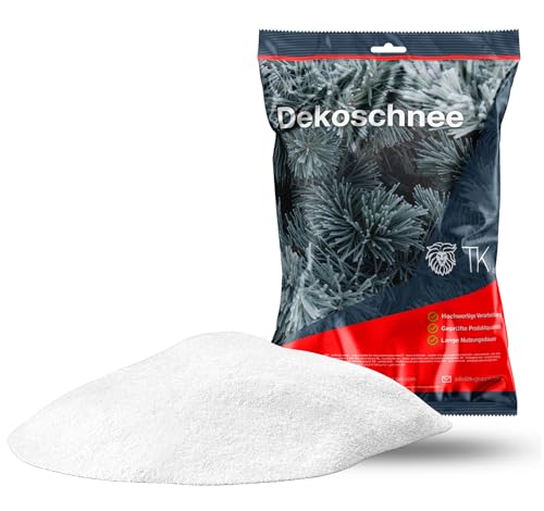 Weihnachtswunder® Kunstschnee täuschend echt & weich - ca. 1000 ml fluffiger Schnee - glitzernder Streuschnee Dekoschnee als Deko Dekoration an Weihnachten