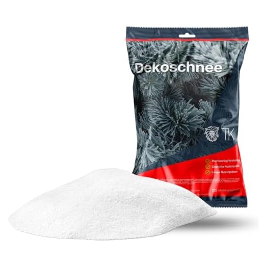 TK Gruppe Timo Klingler Nieve Artificial Real y Suave - 100 gr Aprox.2000 ml de Nieve esponjosa - Nieve Brillante para Decoración en Navidad (1x)