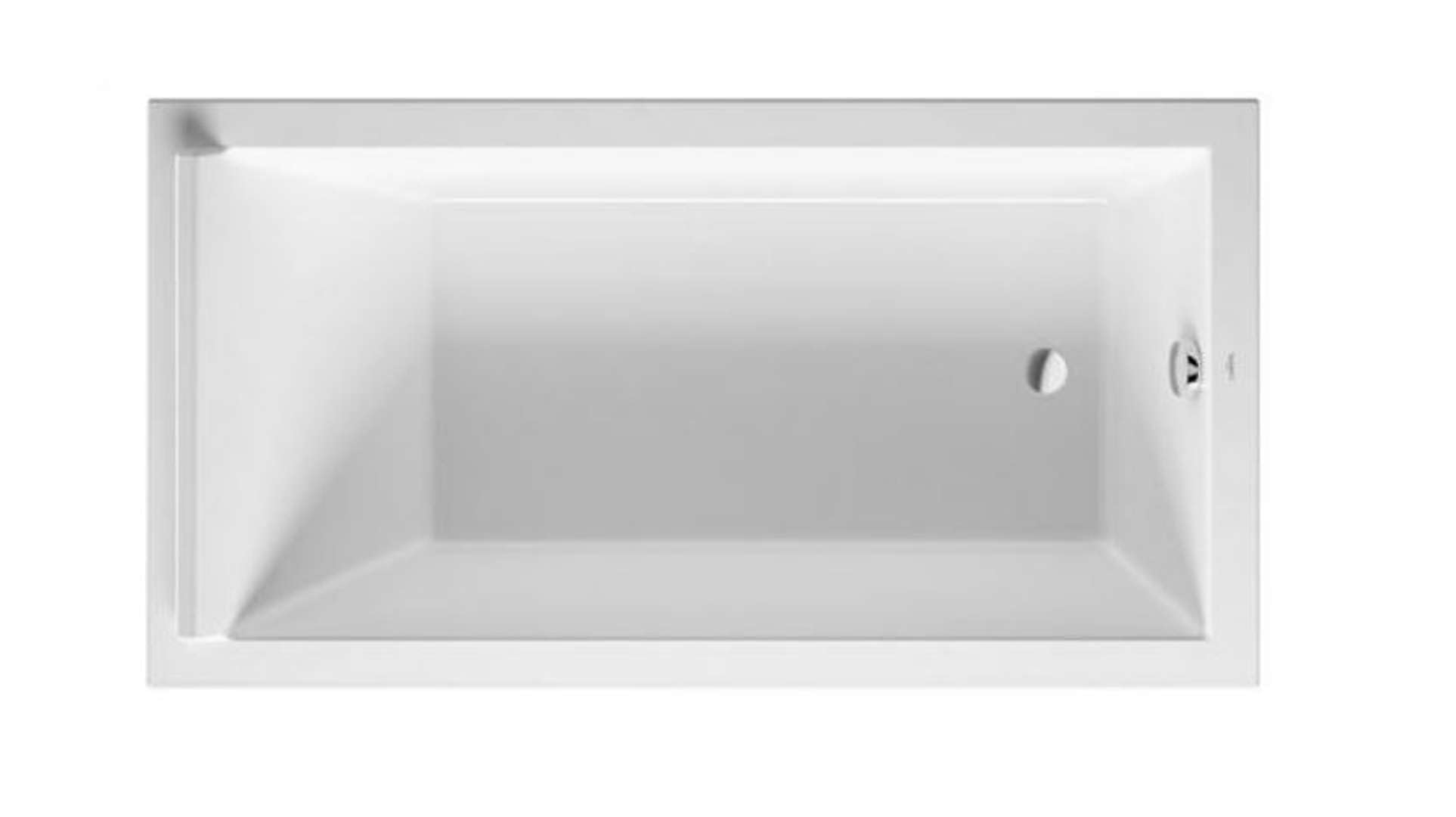 Duravit Baignoire rectangulaire Starck 170x90cm, un fond incliné, 700337, à encastrer, 700337000000000, 700337000000000