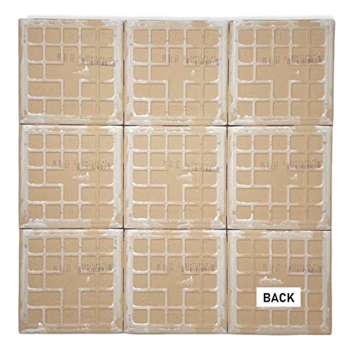 Bone - Almond Ceramic Subway Tile Glossy Finish Wall Tile, Backsplash Tile, Bathroom Tile, Vogue Brand Designed In Italy, (4 1/4'' X 4 1/4'' (Box Of 10 Sq Ft)) #TOP4