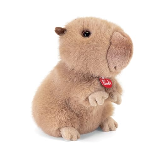 Trudi Capybara Furio Animaux en Peluche idée Cadeau | 14x20x18cm Taille S | Animaux Exotiques | modèle 27768