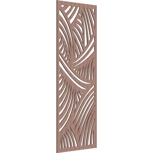 Image of Chester Decorative Pierced Fretwork Wood Wall Panels, 33 3 /8 inchW x 84 3 /8 inchH x 3 /8 inchT, Walnut