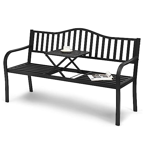 Banc de parc en métal modulable avec dossier ergonomique