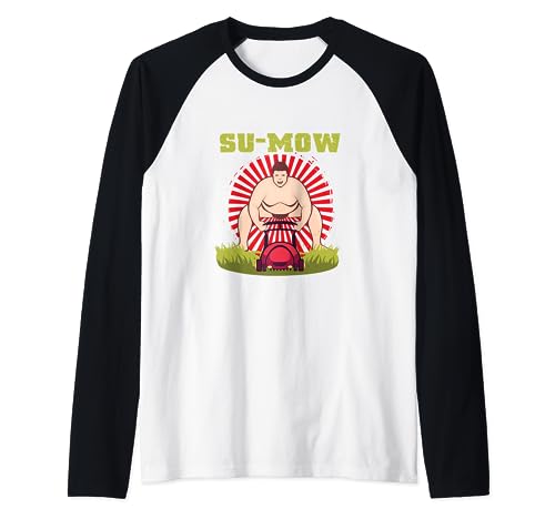 Divertente Su Mow | Wrestling giapponese | Sumo Sumotori Maglia con Maniche Raglan