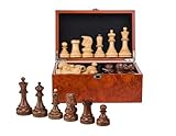 Dubrovnik ROYAL chess pieces-wooden,weighted,felted,standard-EXTRA queens in BOX