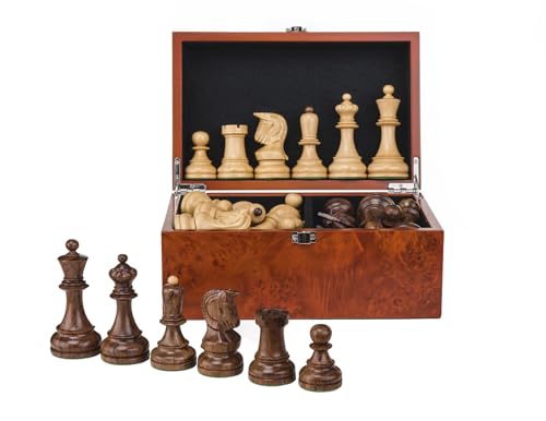 Dubrovnik ROYAL chess pieces-wooden,weighted,felted,standard-EXTRA queens in BOX