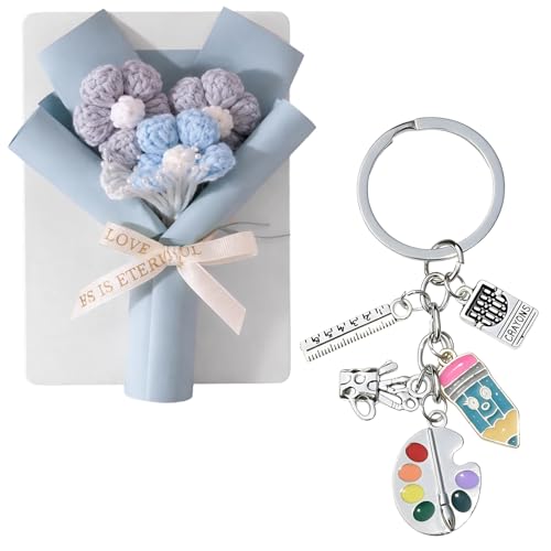 UIRJ 2PCS Teacher Keychain, Teacher Gifts, Accessories for Women Charming