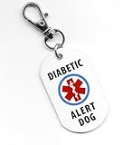 DIABETIC ALERT Service Dog 1 x 2 inch Aluminum Core Dog Tag 2-Sided